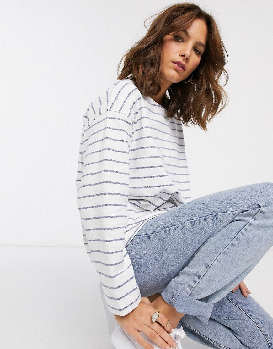 Boxy Sweatshirt Stripe