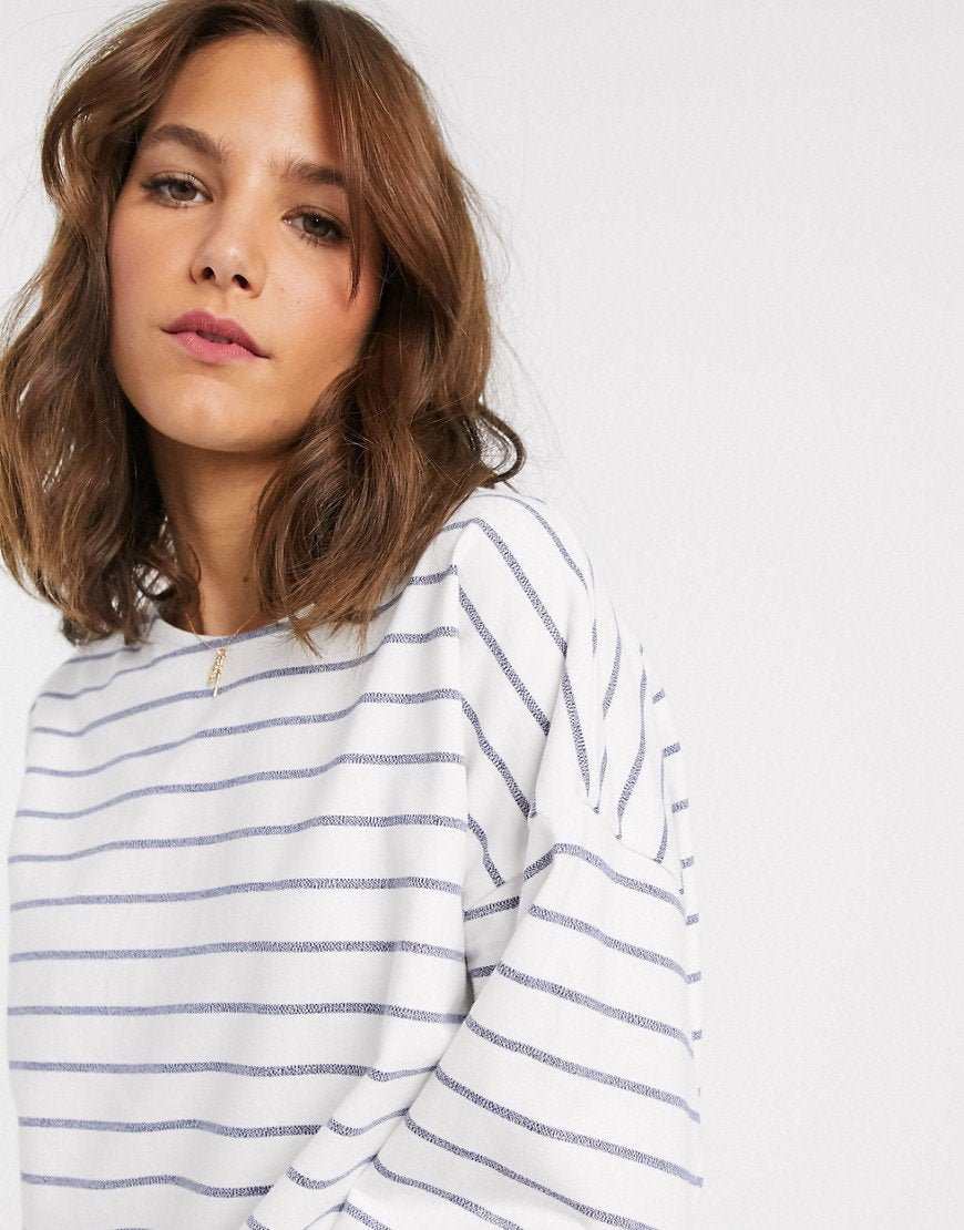 Boxy Sweatshirt Stripe