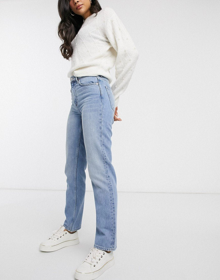 High Waist Straight Leg